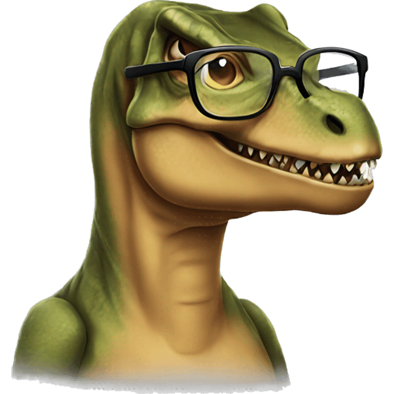 T-Rex in glasses  emoji