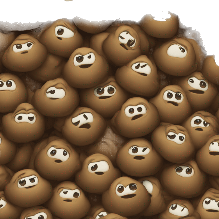 pile of poo with halo emoji