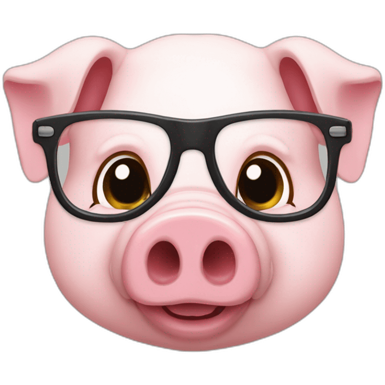 Lunettes tête de cochon emoji