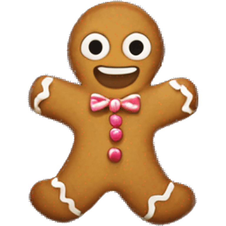 Gingerbread man in an oven emoji