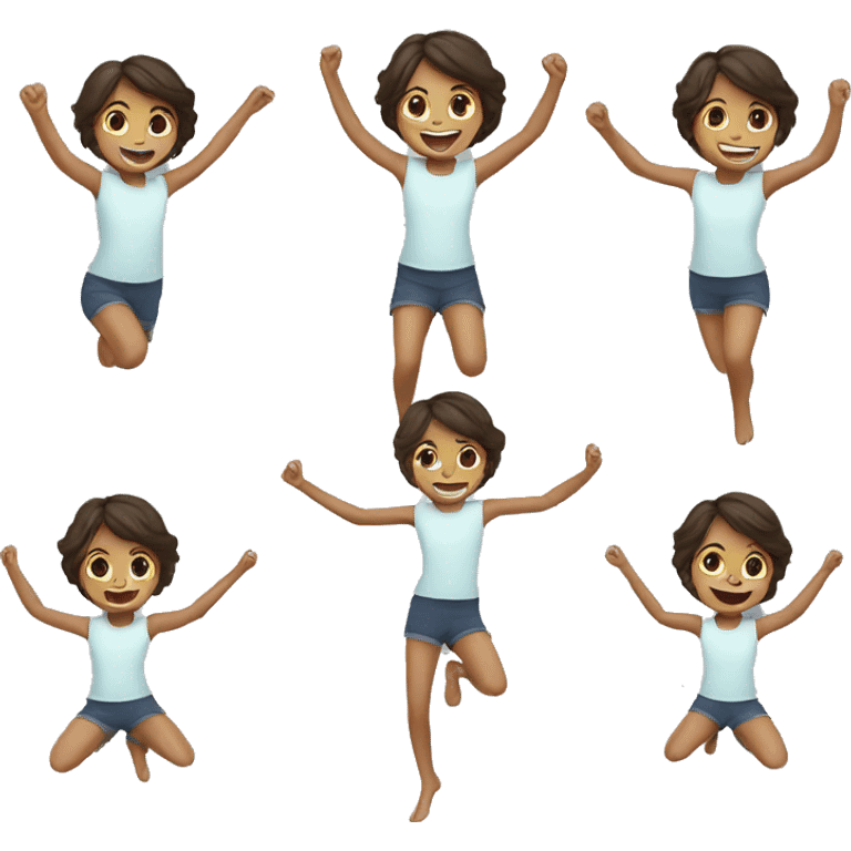 child doing jumping jacks  emoji