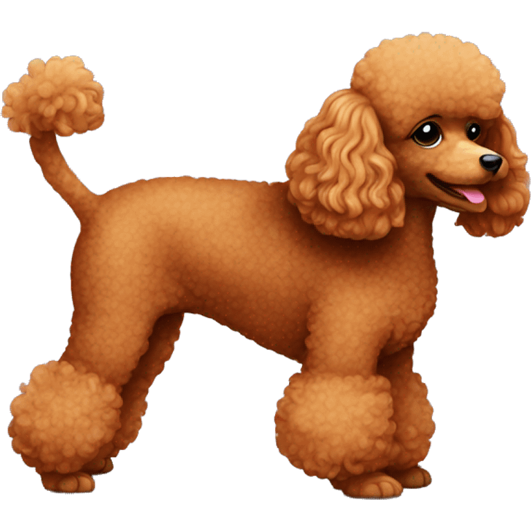 red toy poodle sitting emoji