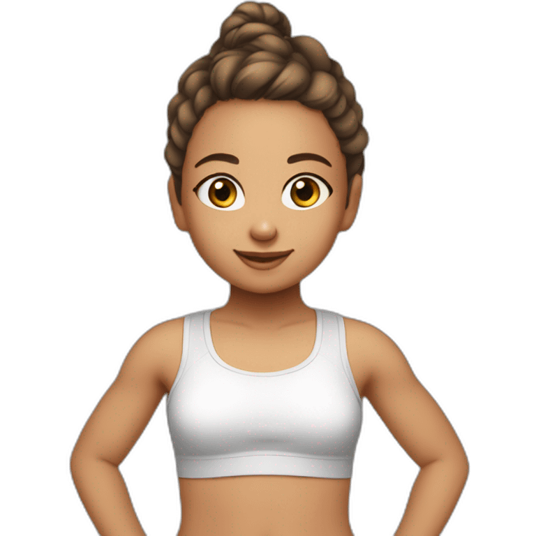 upperbody female young child girl light skin athletic briefs midriff cute adorable sweet emoji