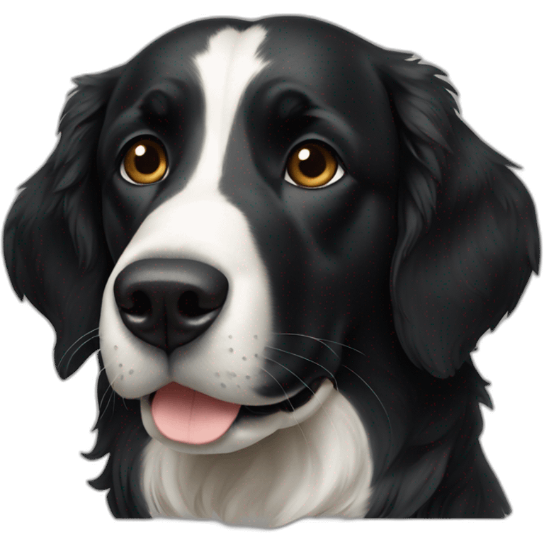 black golden retriever with white spot on nose emoji