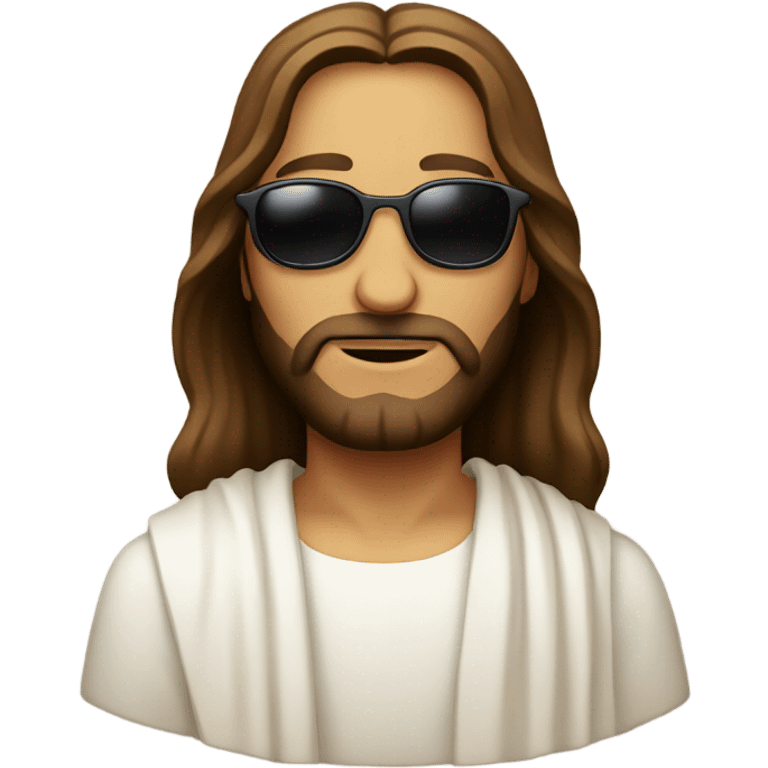 Jesus wearing sunglasses emoji