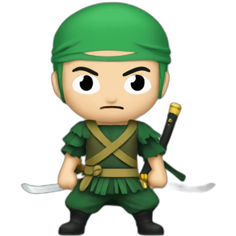 Zoro avec 3 sabre emoji