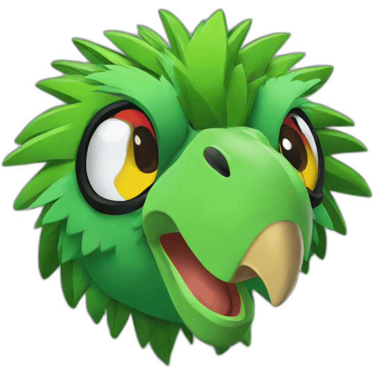 Green parrot Beyblade emoji