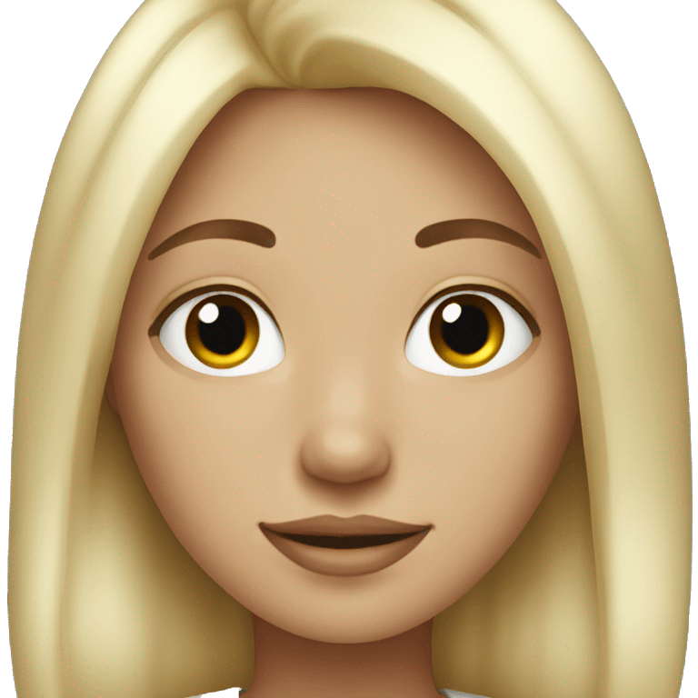 cozy white blonde girl emoji