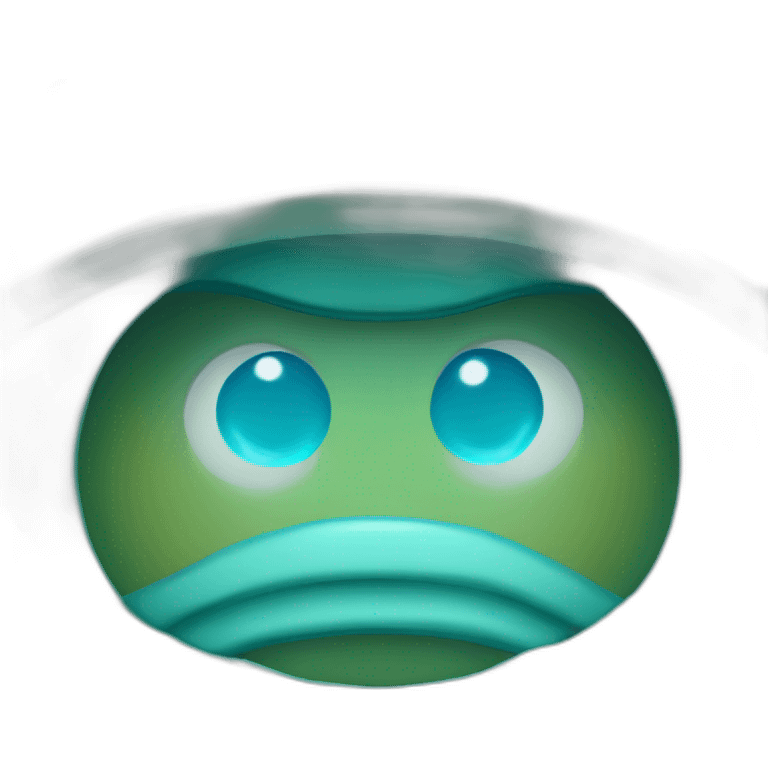 A close-up picture of Uranus emoji