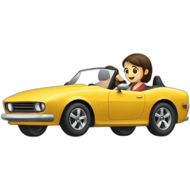 Brunette-boy-and-brunette-girl-roadster-car-driving emoji