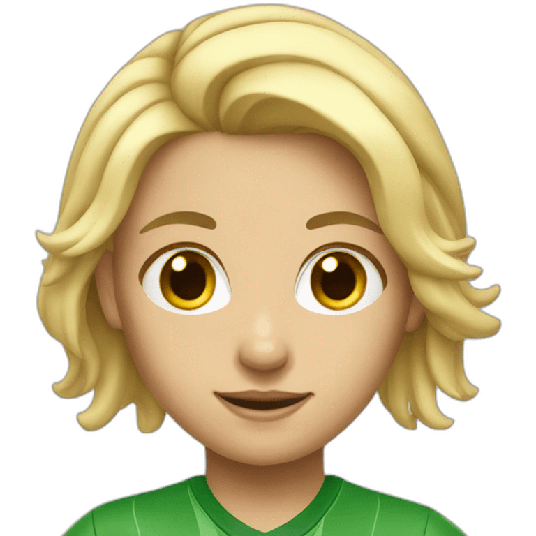 Blond soccer girl emoji