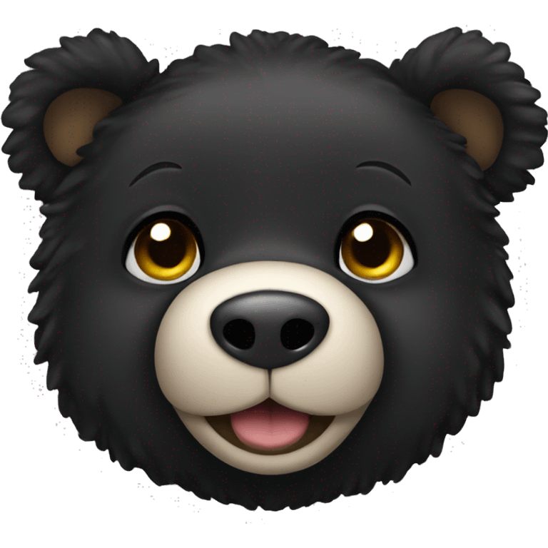 Black teddy bear emoji