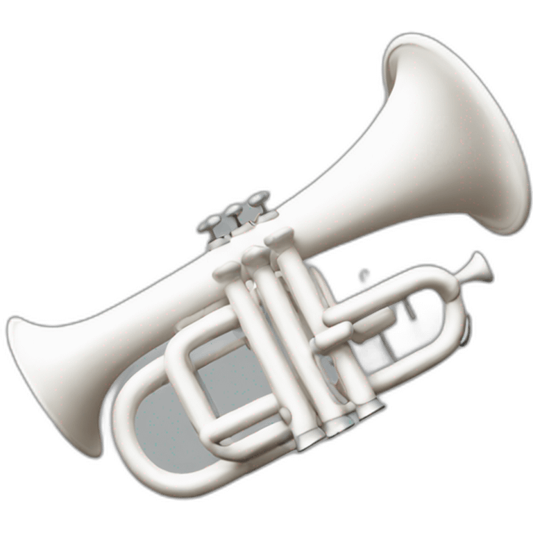 White painted trumpet emoji