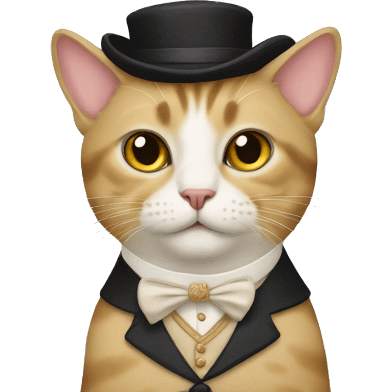 cat dressed like Downton abbey character  emoji