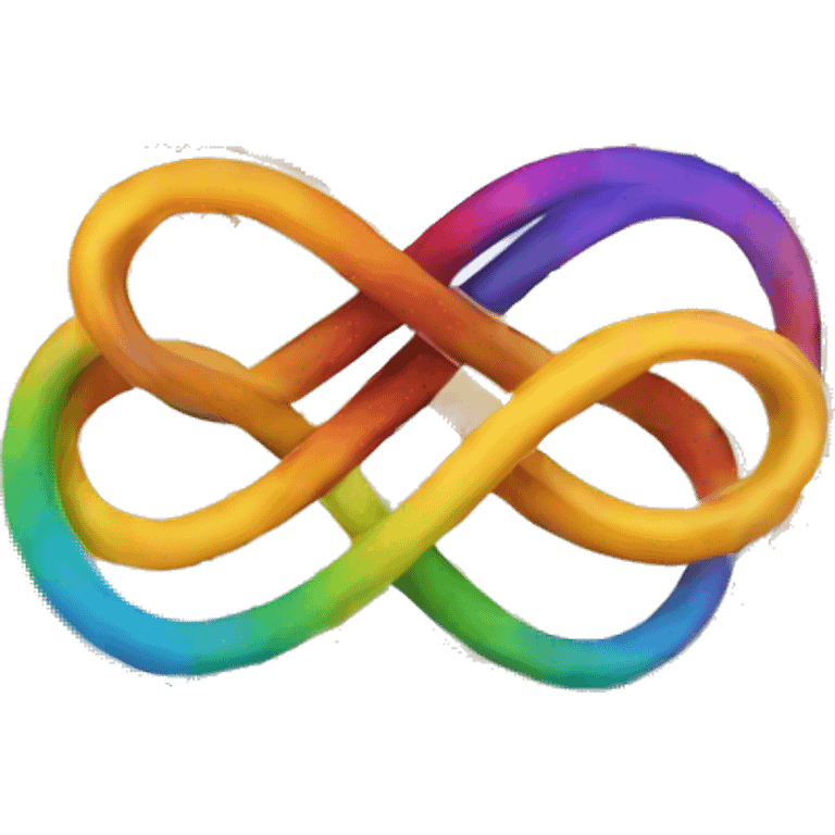 infinity symbol with a lot of different colours in the symbo emoji