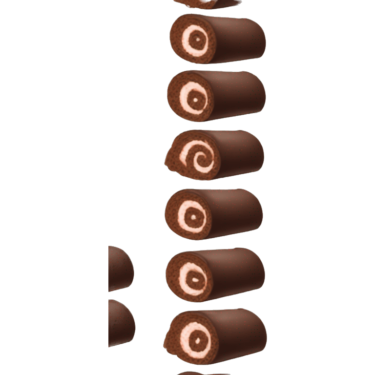 Chocolate Swiss roll birthday cake emoji