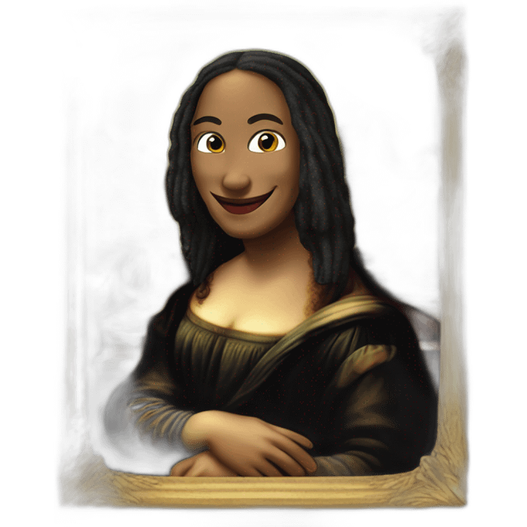 The Mona Lisa who makes emoji