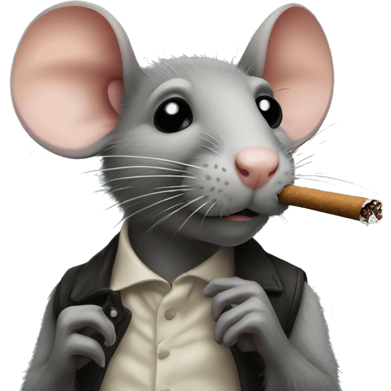 Rat smoking a cigarrette emoji