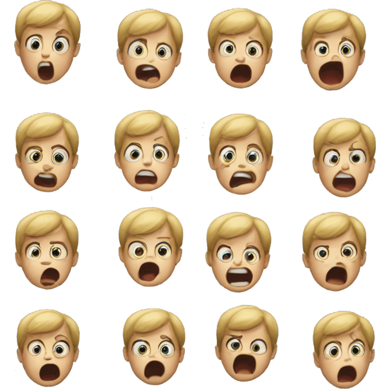 Screaming toddler emoji