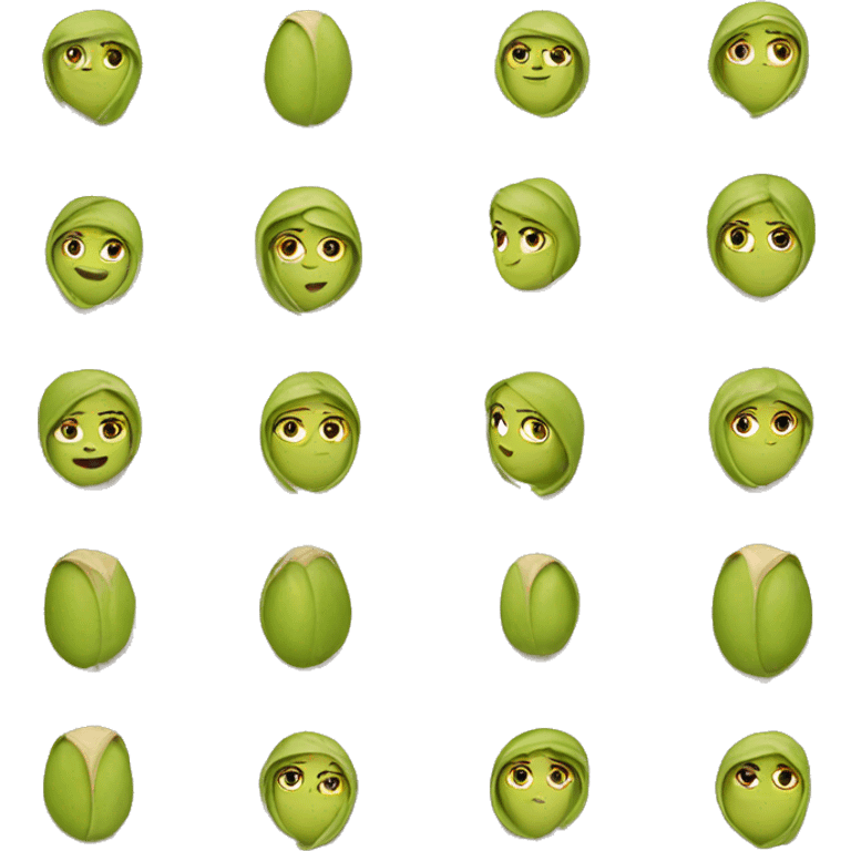 Pistachio girl emoji