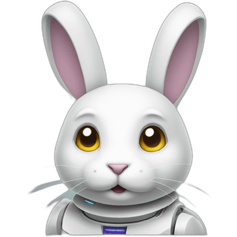 white rabbit robot emoji