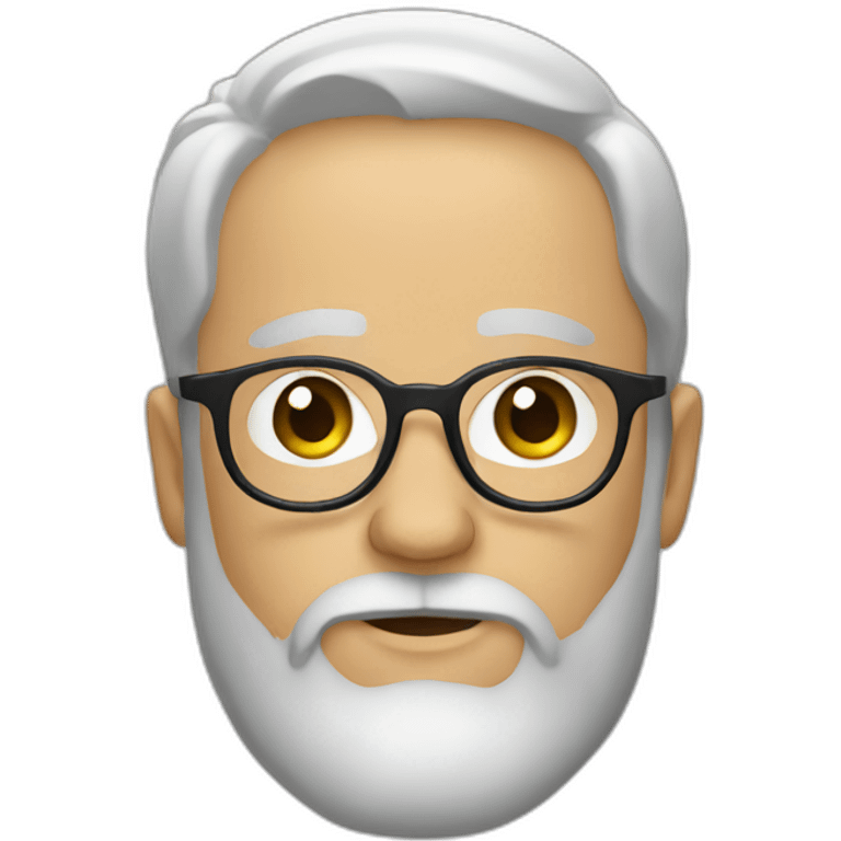 bearded white man in round glasses emoji