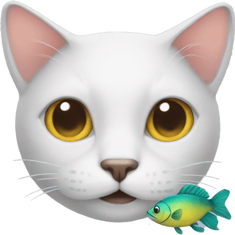 cat with a fish emoji