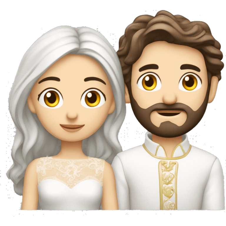 Couple de blanc hispanique ensemble amoureux avec des cœurs autour d’eux  emoji