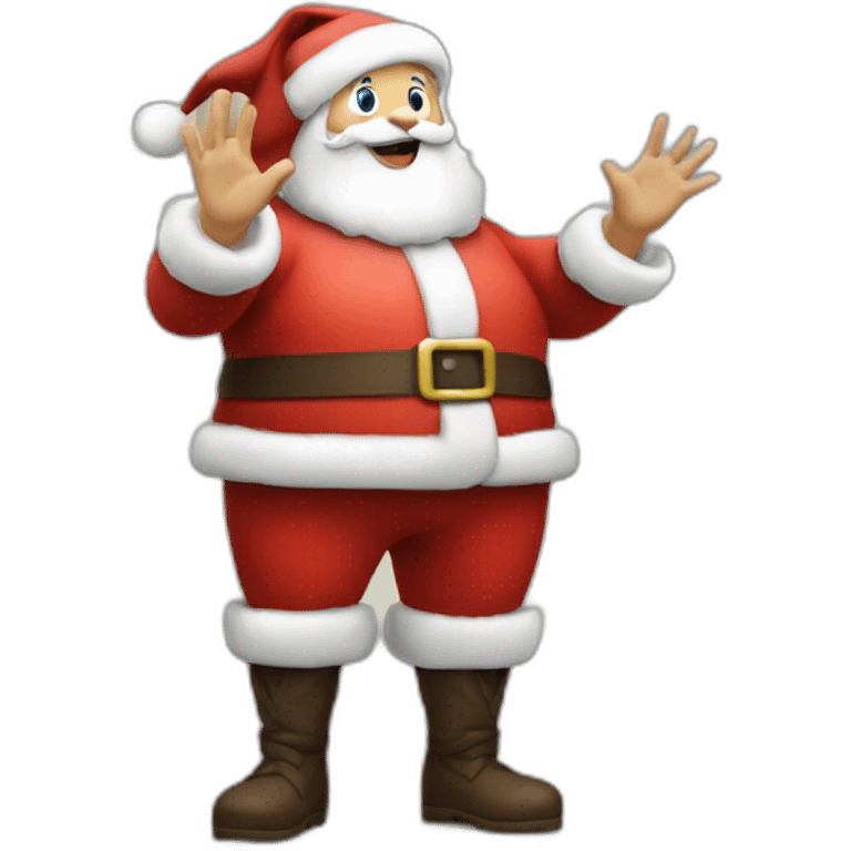 Full height Actively gesturing with hands pale skin Santa Claus emoji