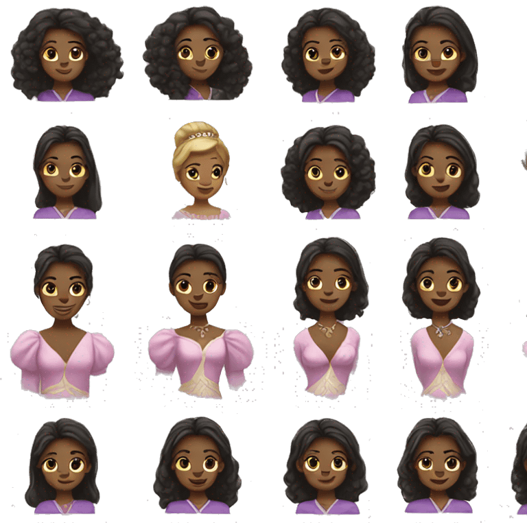 A princess black girl emoji