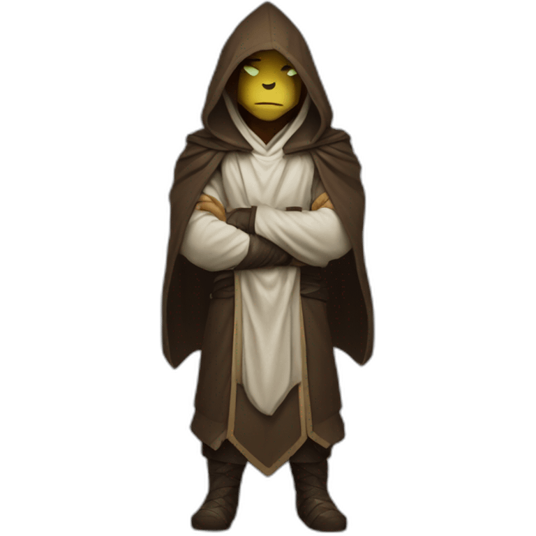 hooded jedi folding arms in world of warcraft emoji