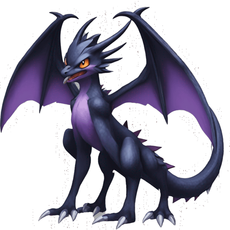 Edgy Cool Nargacuga-Noivern-Pokémon-fusion Full Body emoji