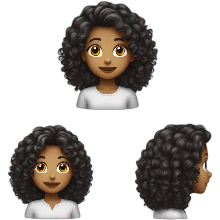 Young Girl with curly hait emoji