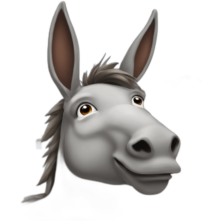 Over sized Donkey head sticking out of a  palace emoji