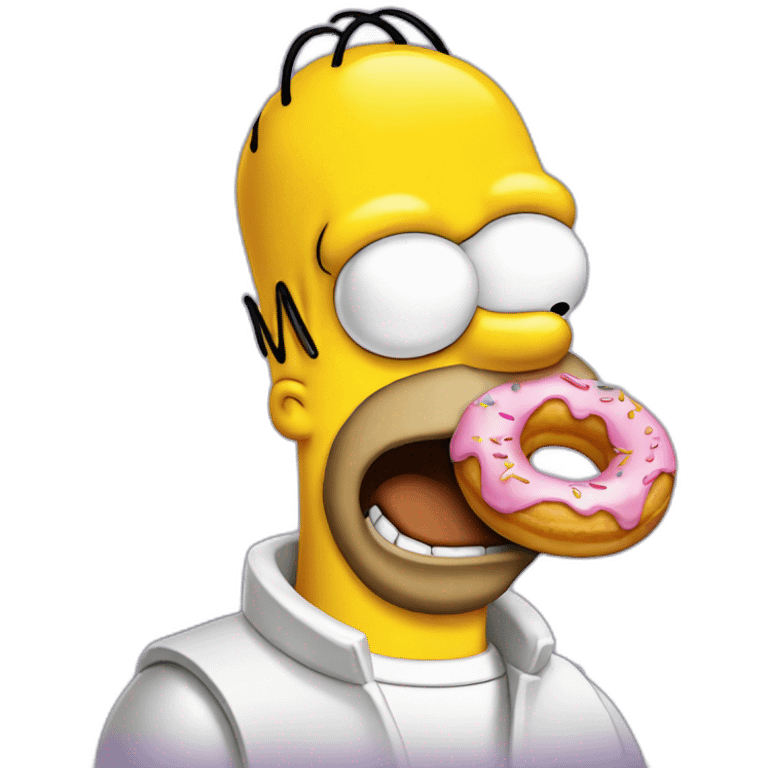 Homer Simpson eat Donuts emoji