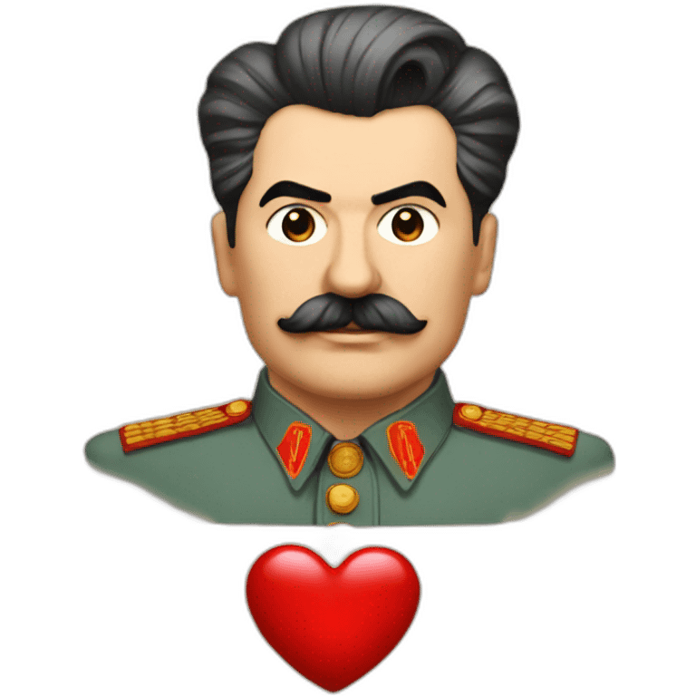 joseph stalin with an heart emoji