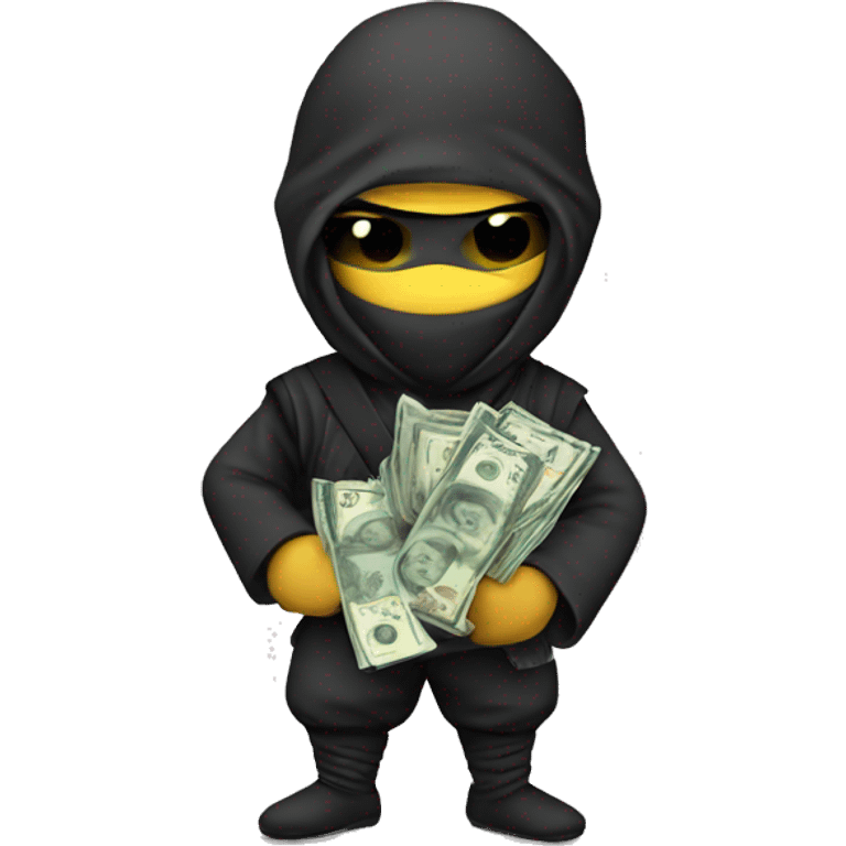 ninja with money emoji