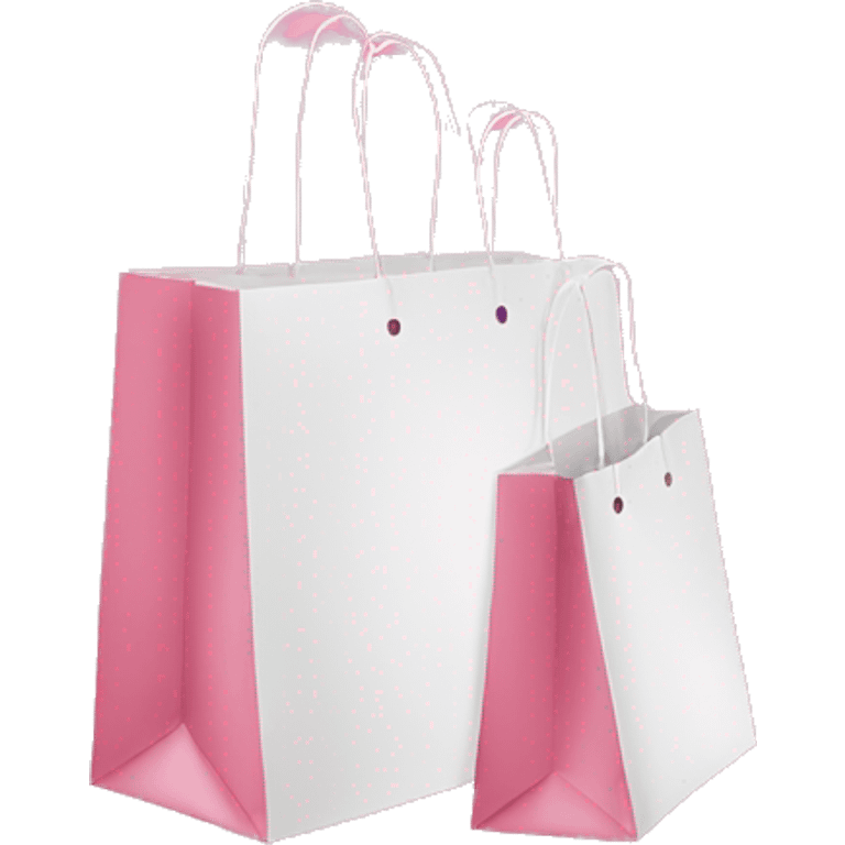 pink and white shopping bags emoji