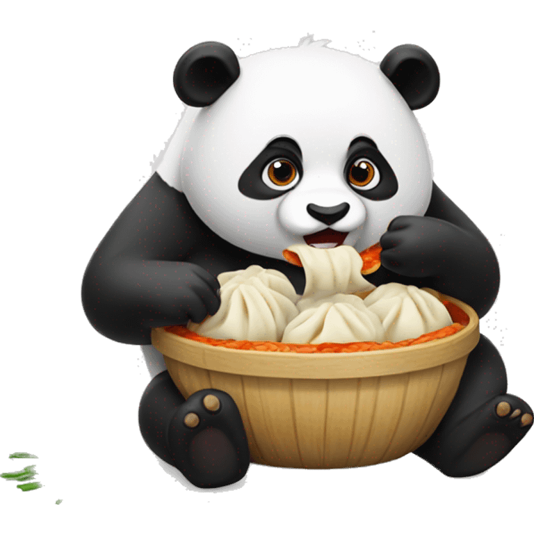 panda eating momos emoji