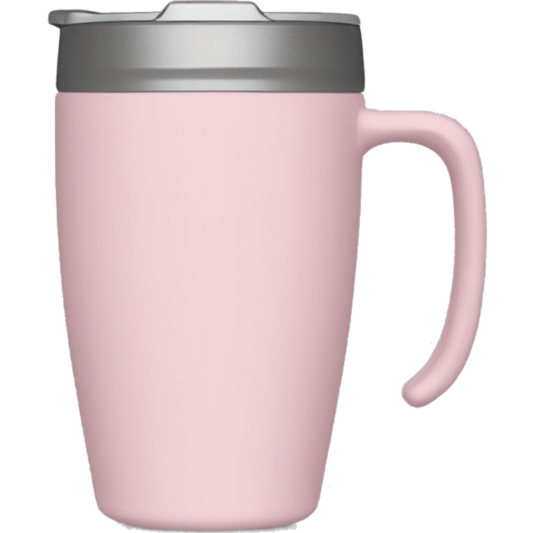 Light pink tumbler with handle emoji