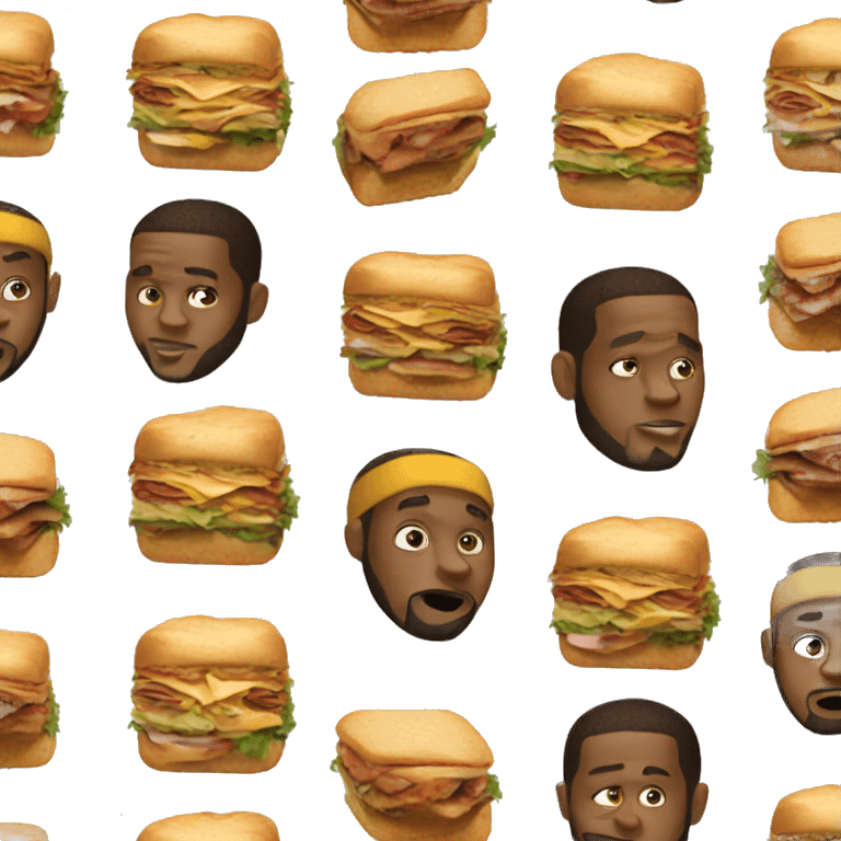 lebron james eating a sandwich  emoji