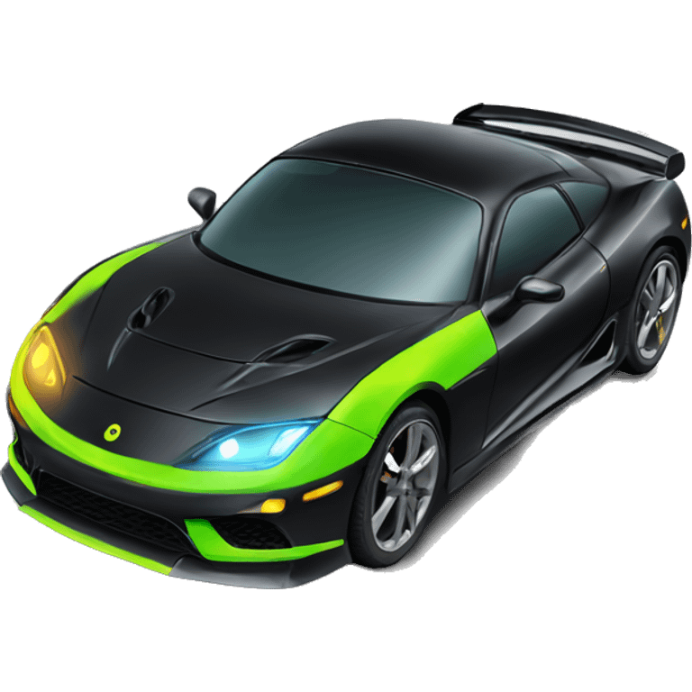 neon sports car emoji