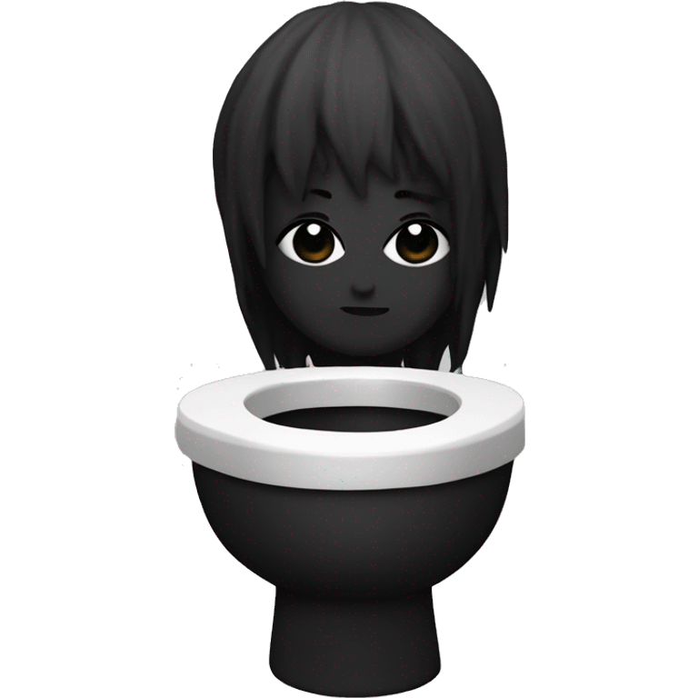 goth toilet emoji