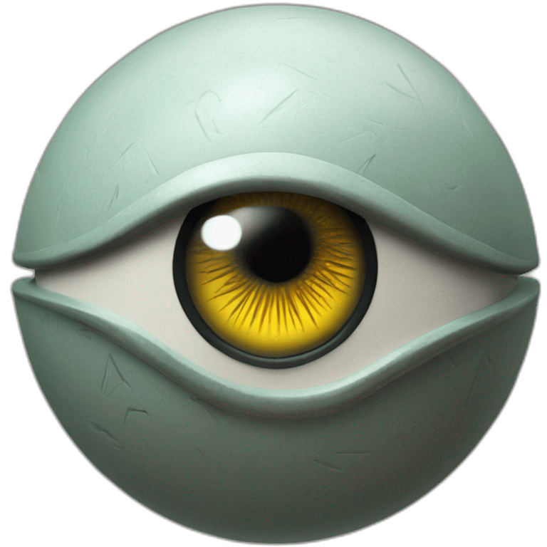 3d sphere with a cartoon Witch skin texture with Eye of Horus emoji