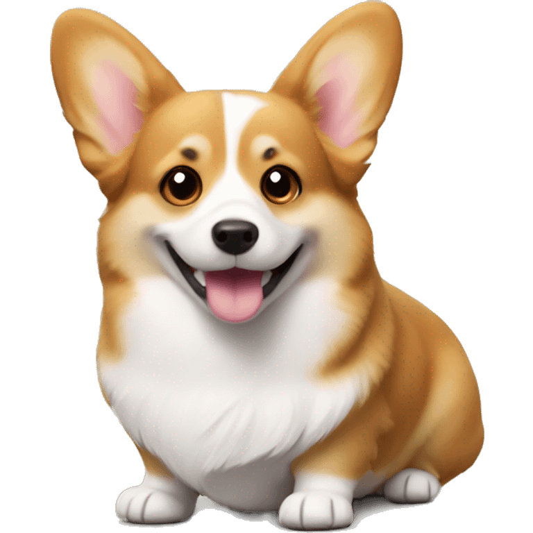 corgi happy in math exam emoji