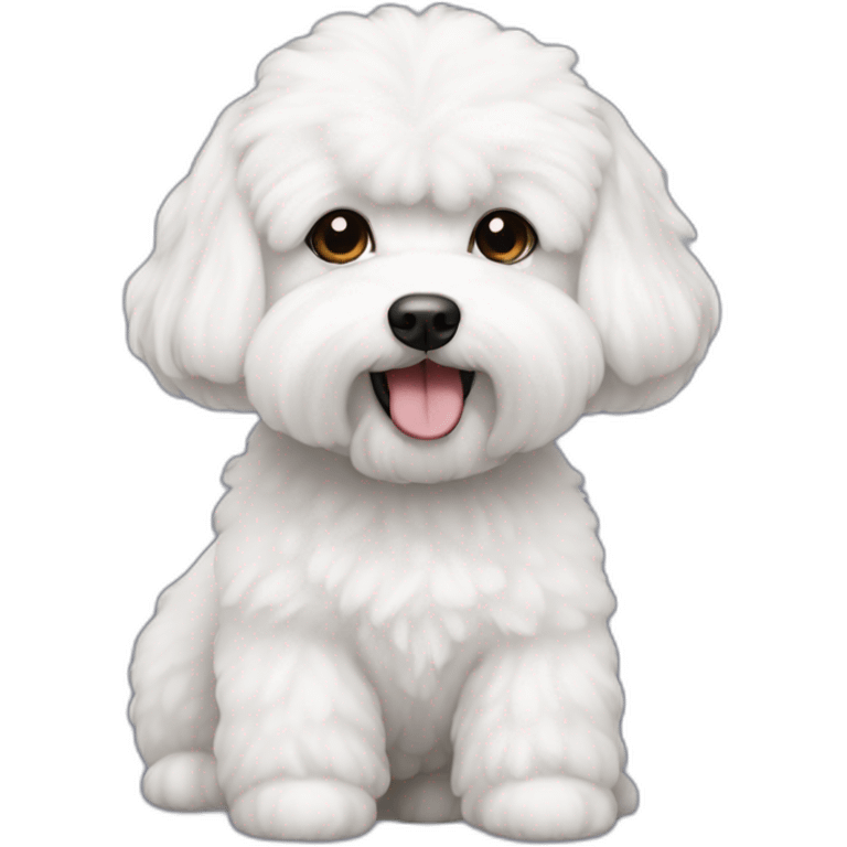 bichon-havanais-black-half-white-head emoji