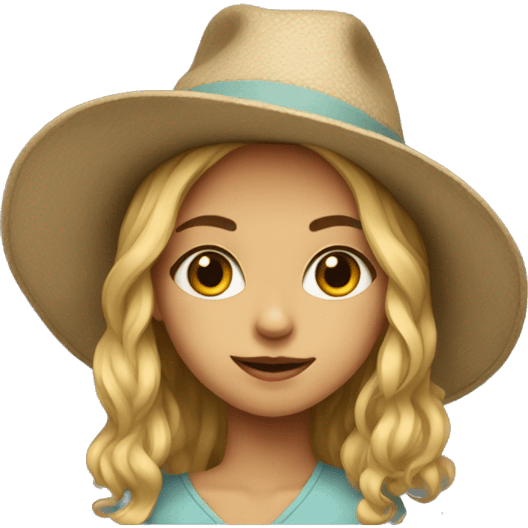 portrait of girl in hat emoji