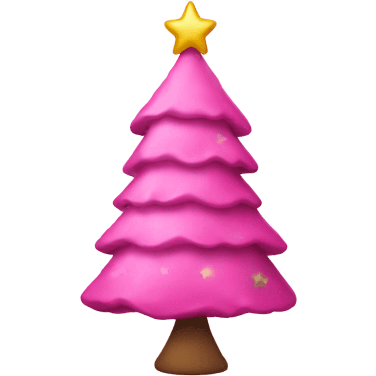 Pink Christmas tree emoji