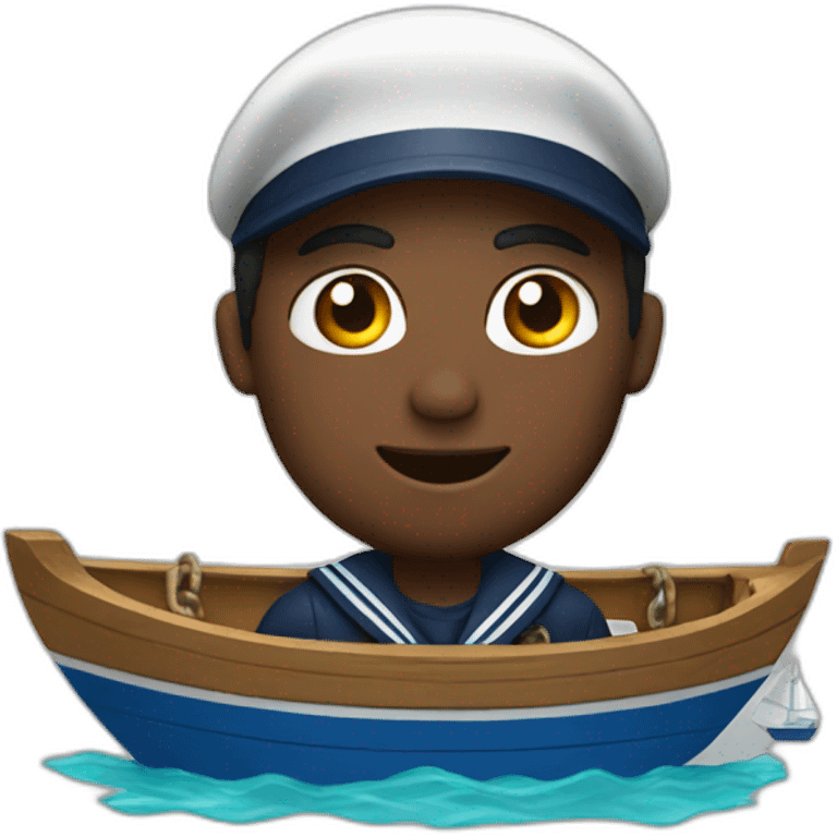 sailor on boat with a hook emoji