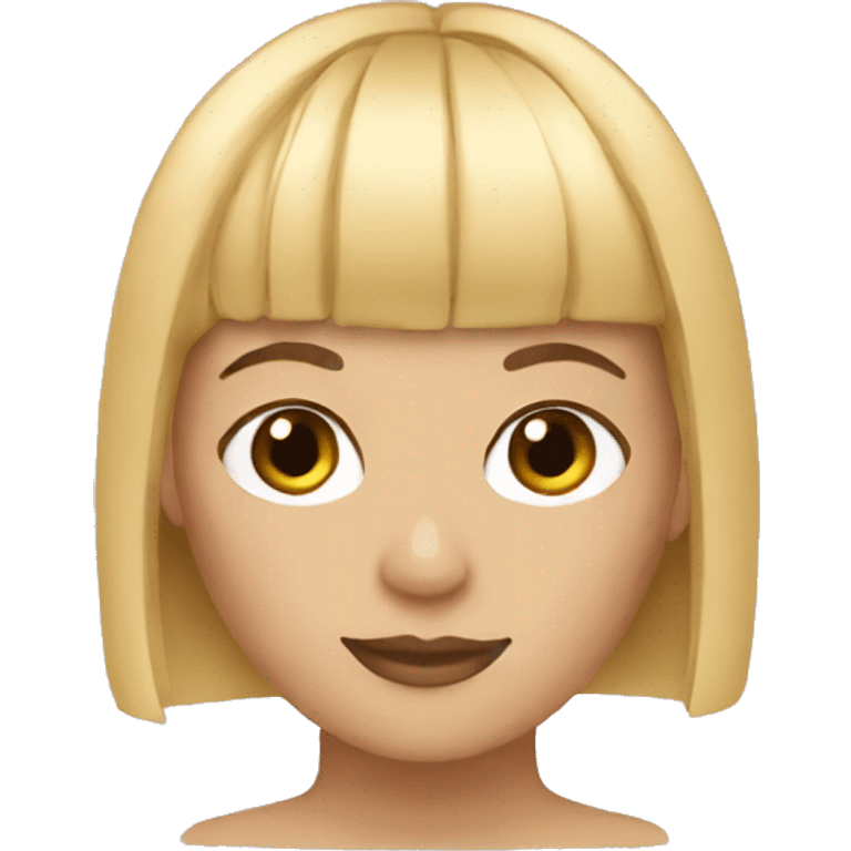 Blonde bangs bob emoji